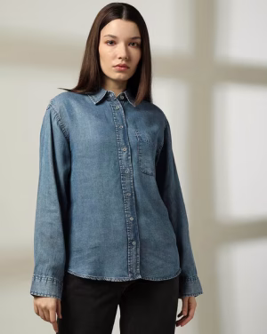 Women Regular Fit Shirt with Flap Pockets