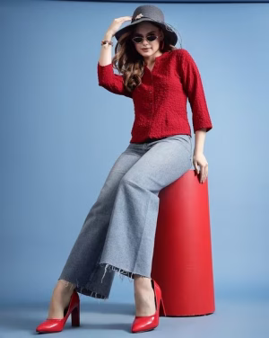 Spread Collar Shirt with Full Sleeves